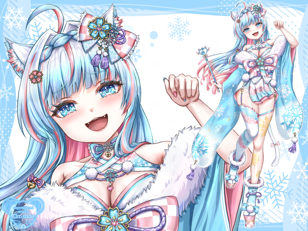 VTuber氷花りの・デフォルト衣装のキービジュアルです。