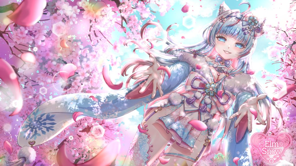 ドロちゃん様からのご依頼でVTuberの氷花りのを描かせて頂きました。
