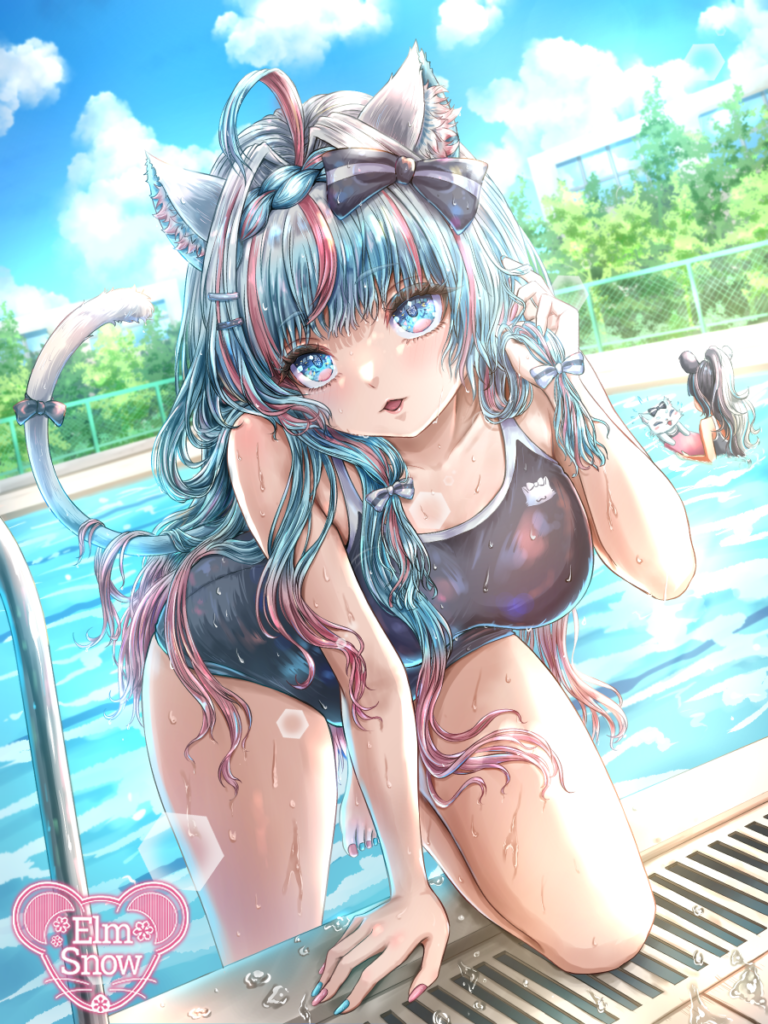 気ままな猫様からのご依頼で、VTuberの氷花りのを描かせて頂きました。